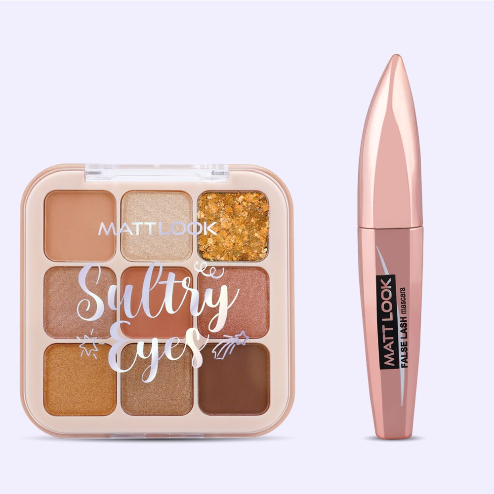 Mattlook Sultry Eyes Eyeshadow Palette & Lash Cash Mascara Combo.