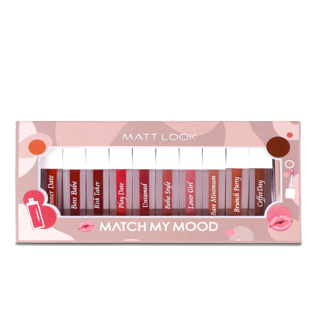 Matt look Match My Mood Liquid Lipstick combo | Set of 10 Lipstick