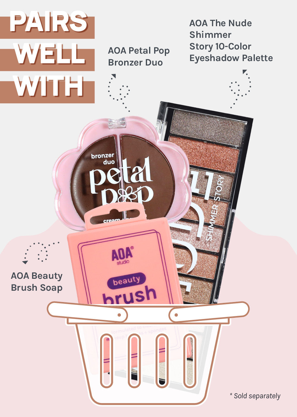 AOA 10-Piece Aurora Glow Brush Set + Travel Case