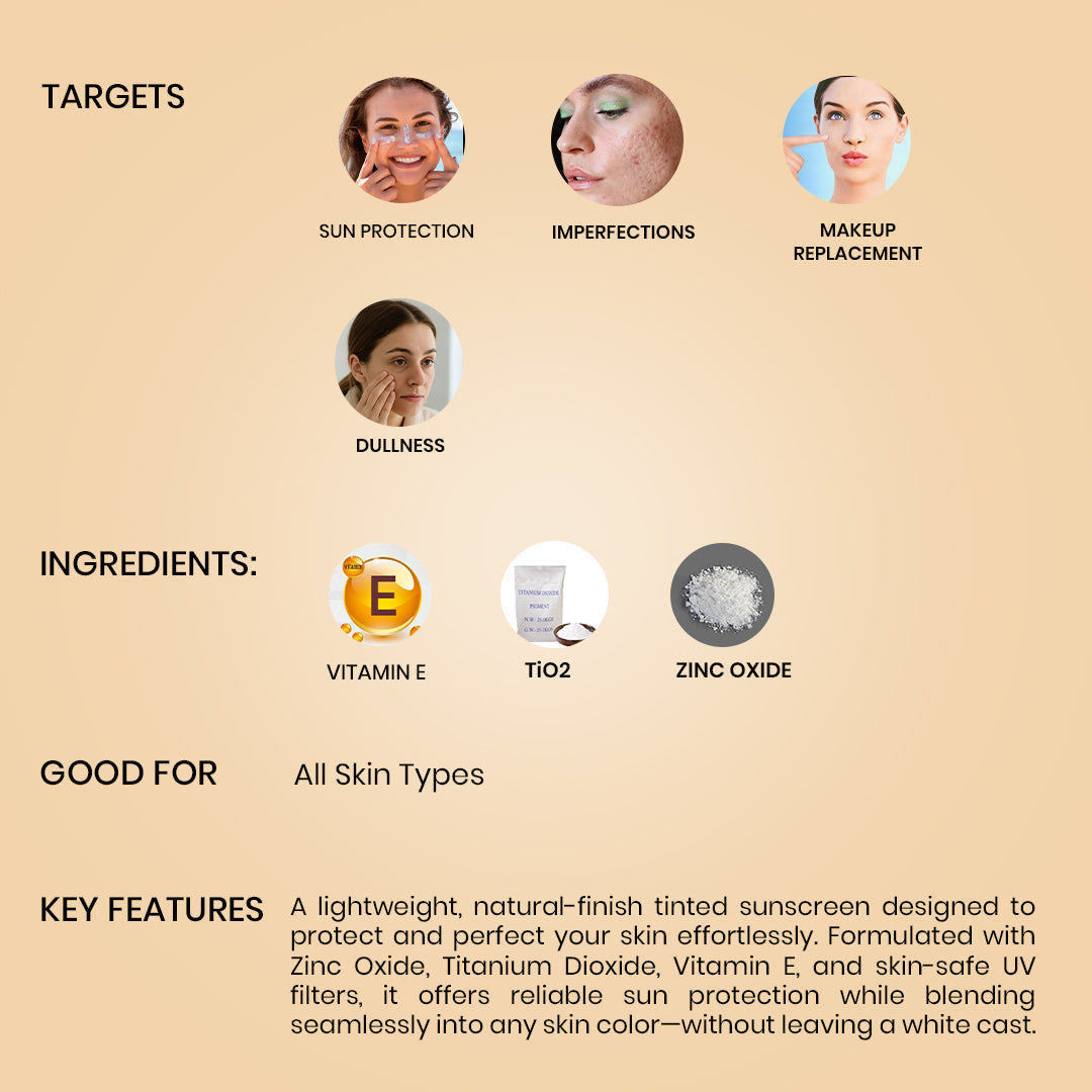 Natural Look Tinted Sunscreen 50ml Tube