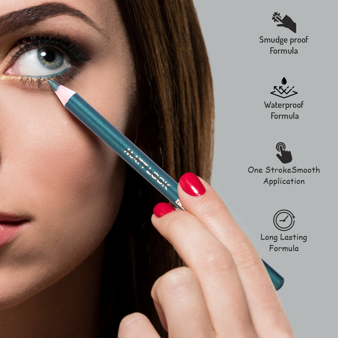 Matt Look Colorite Eye Pencil, Long Lasting, Smudge Proof, Enriched With Vitamin E, Glides Smoothly, One Stroke Application, Handy Product Easy To Carry And Travel Friendly
