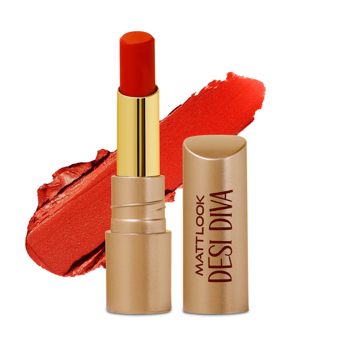MATT LOOK Desi Diva  HD Lipstick, Hydrating Fromula with Hyaluronic Acid.