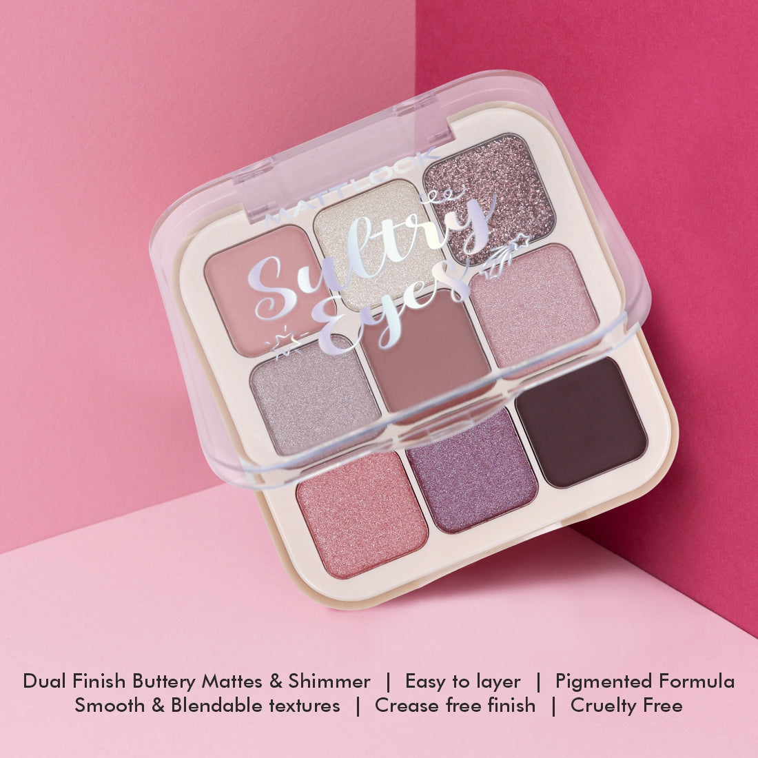 Mattlook Sultry Eyes Highly Pigmented Blendable Long Lasting Eyeshadow Palette