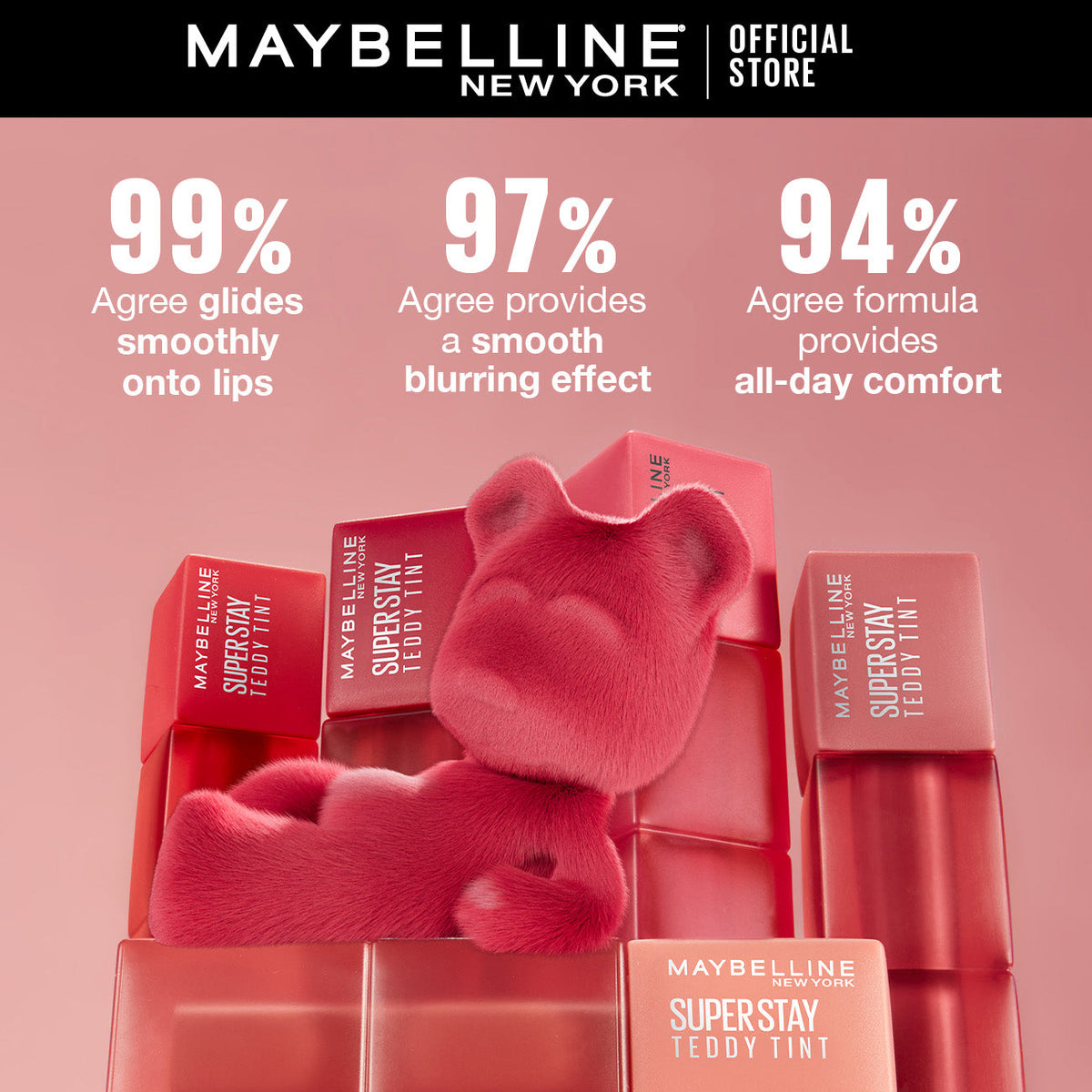 Maybelline New York's Super Stay Teddy Tints The 12-Hour Liquid Lip Tint!