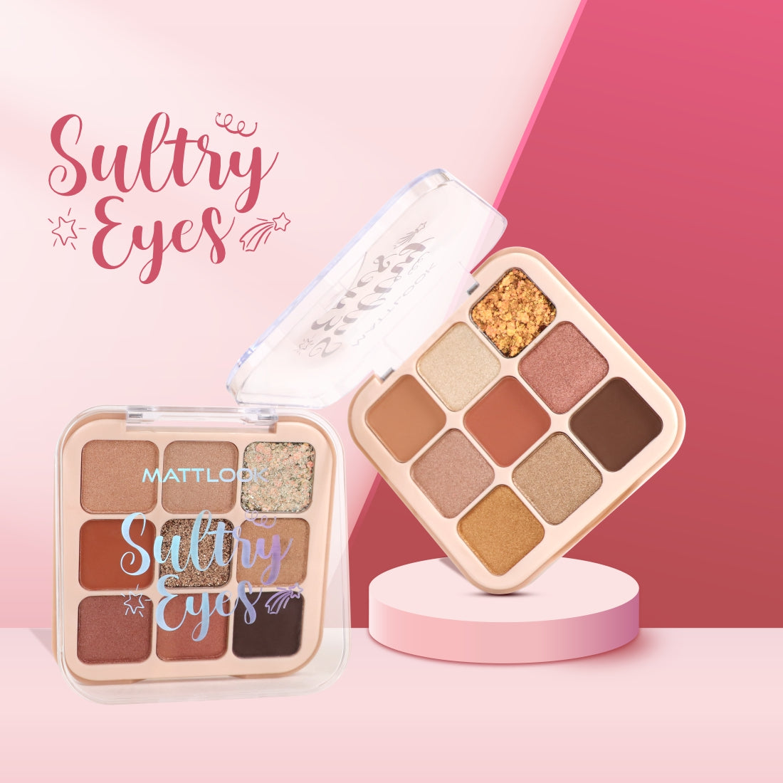 Mattlook Sultry Eyes Highly Pigmented Blendable Long Lasting Eyeshadow Palette