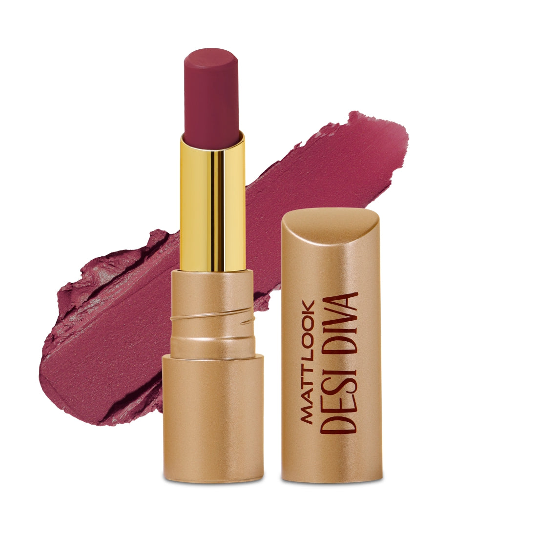 MATT LOOK Desi Diva  HD Lipstick, Hydrating Fromula with Hyaluronic Acid.