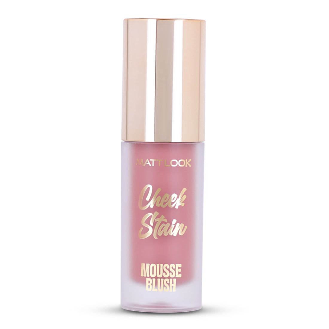 Mattlook Cheek Stain Mousse Blush, Infused with Hyaluronic acid  and Vitamin E, Long lasting formula, Natural Radiant finish