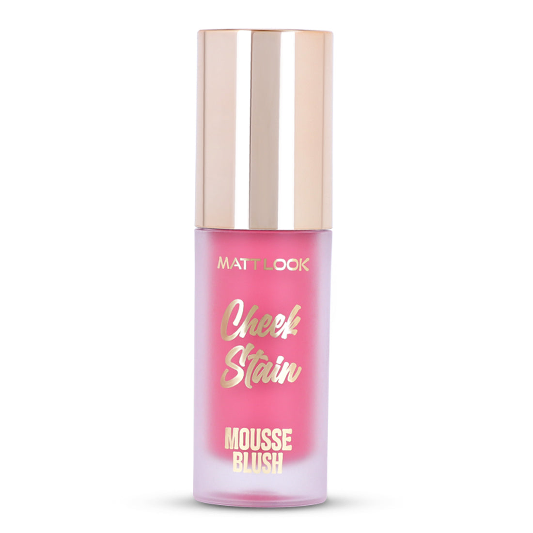 Mattlook Cheek Stain Mousse Blush, Infused with Hyaluronic acid  and Vitamin E, Long lasting formula, Natural Radiant finish