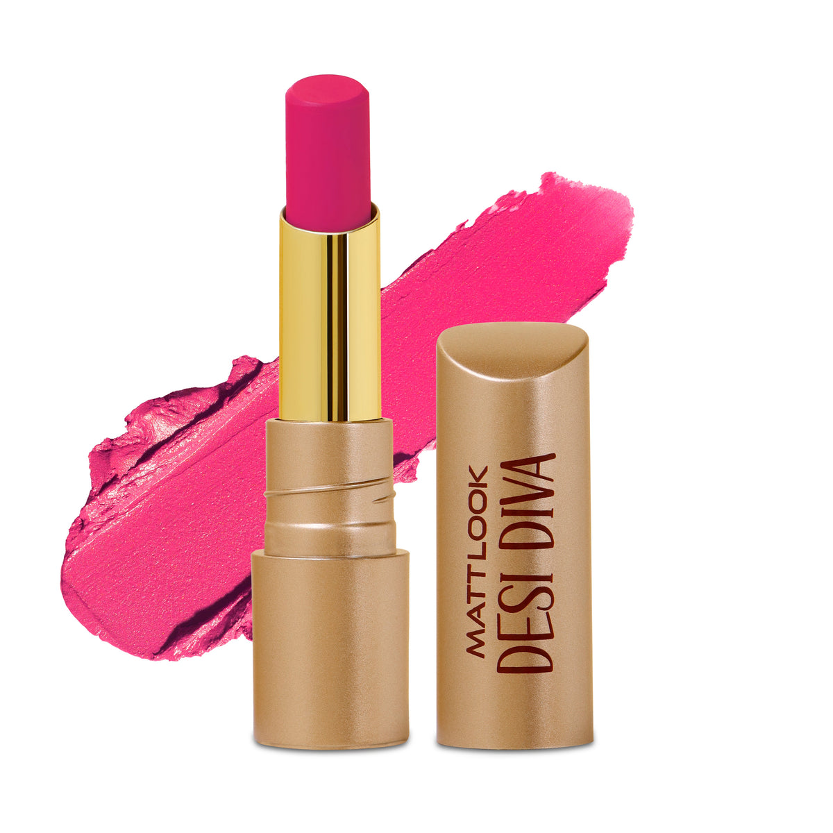 MATT LOOK Desi Diva  HD Lipstick, Hydrating Fromula with Hyaluronic Acid.
