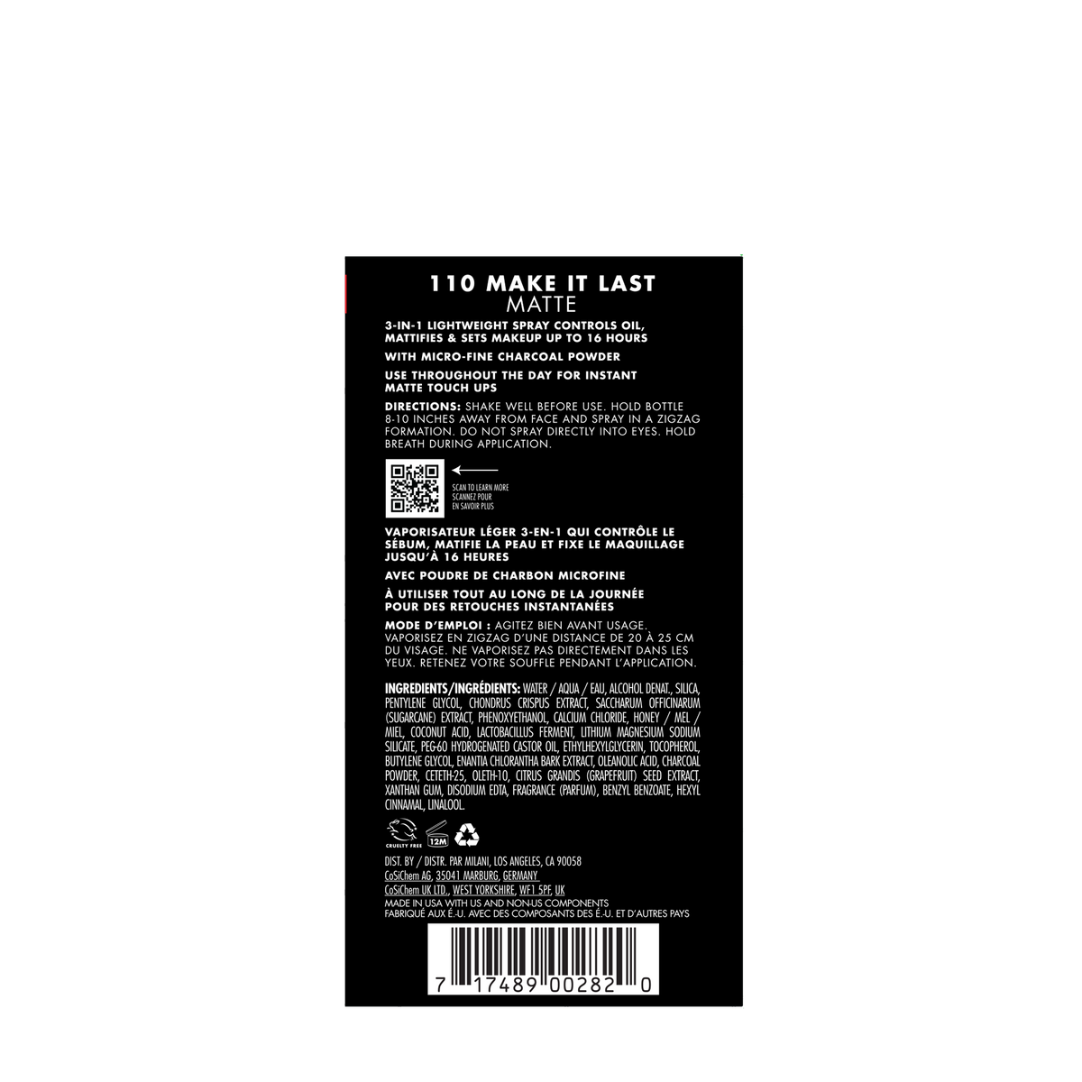 Make It Last Matte - Matte Finish Charcoal Setting Spray Jumbo Size