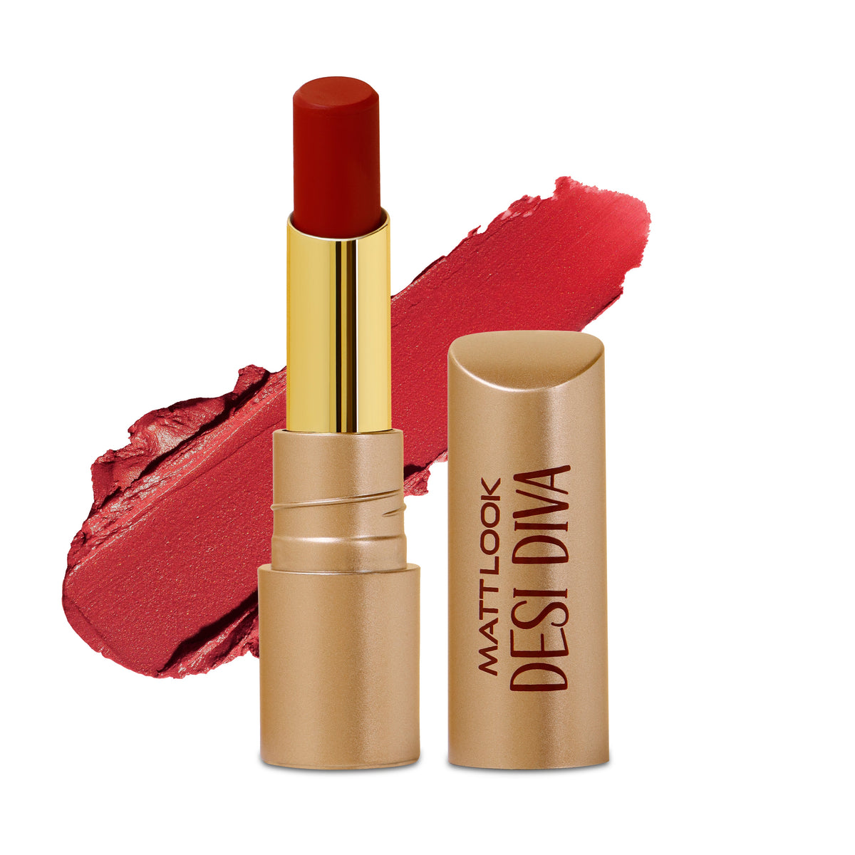 MATT LOOK Desi Diva  HD Lipstick, Hydrating Fromula with Hyaluronic Acid.