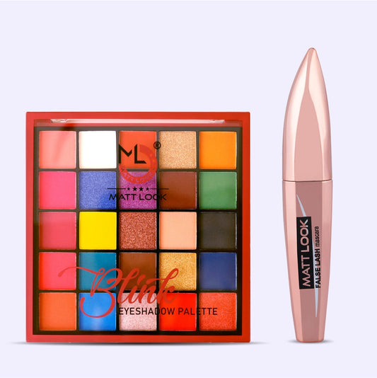 Mattlook Blink Eyeshadow Palette & Lash Cash Masca Combo pack 2.