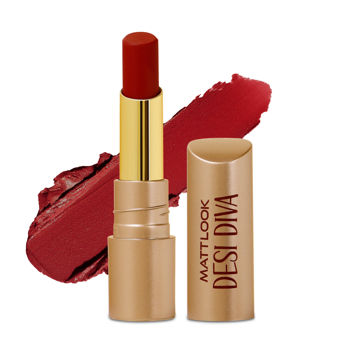 MATT LOOK Desi Diva  HD Lipstick, Hydrating Fromula with Hyaluronic Acid.