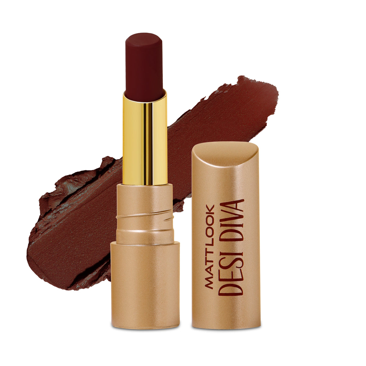 MATT LOOK Desi Diva  HD Lipstick, Hydrating Fromula with Hyaluronic Acid.