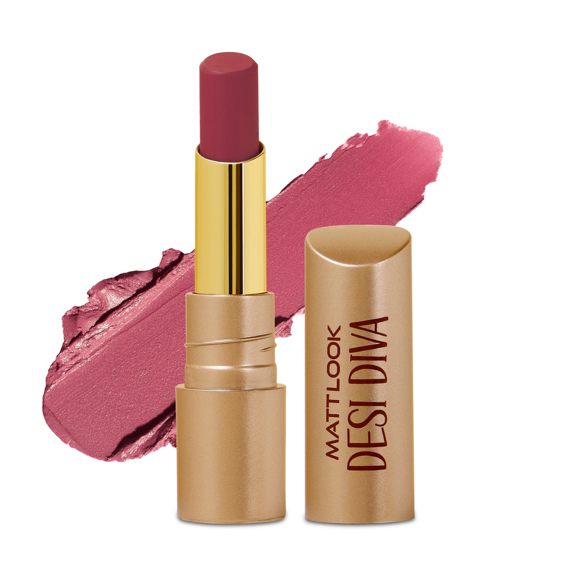 MATT LOOK Desi Diva  HD Lipstick, Hydrating Fromula with Hyaluronic Acid.