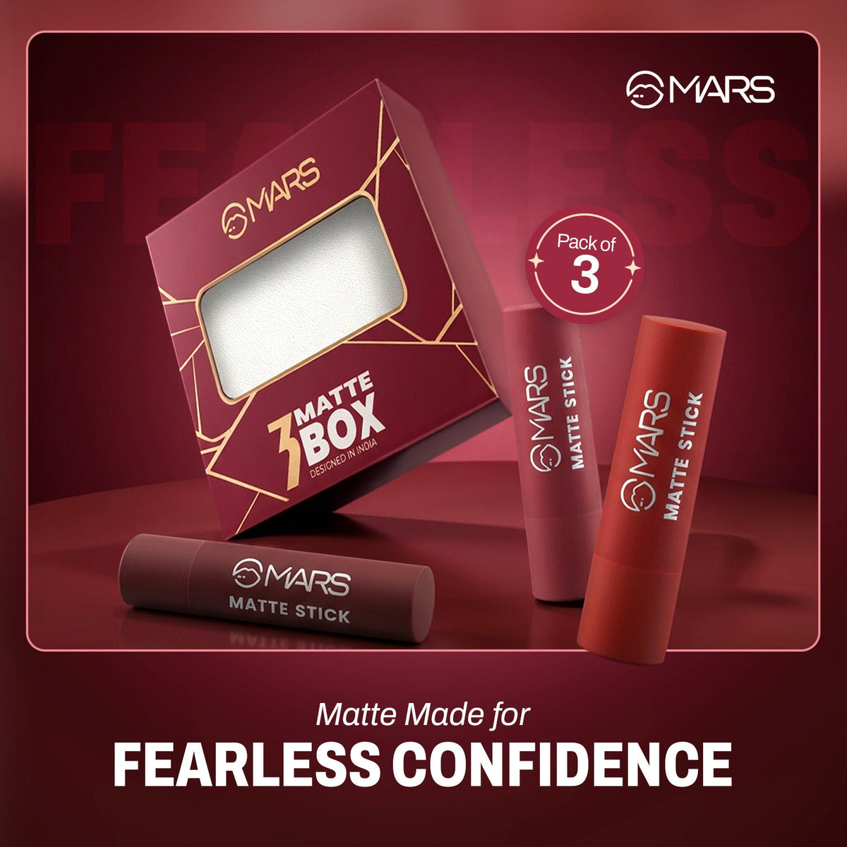Matte Lipsticks Box | Set of 3