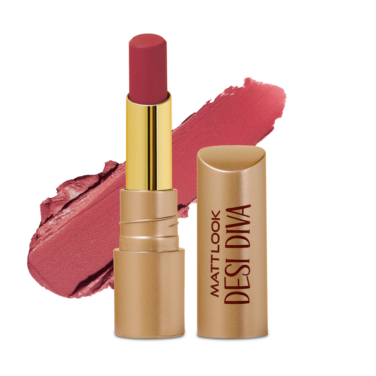 MATT LOOK Desi Diva  HD Lipstick, Hydrating Fromula with Hyaluronic Acid.
