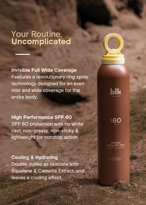 blk cosmetics airring 360° invisible spray spf 60 pa+++ (sunscreen spray)