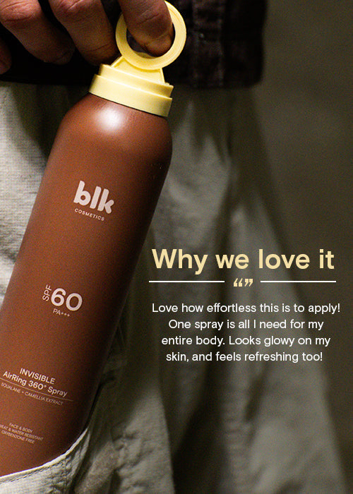 blk cosmetics airring 360° invisible spray spf 60 pa+++ (sunscreen spray)