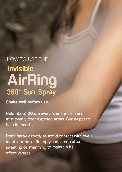 blk cosmetics airring 360° invisible spray spf 60 pa+++ (sunscreen spray)