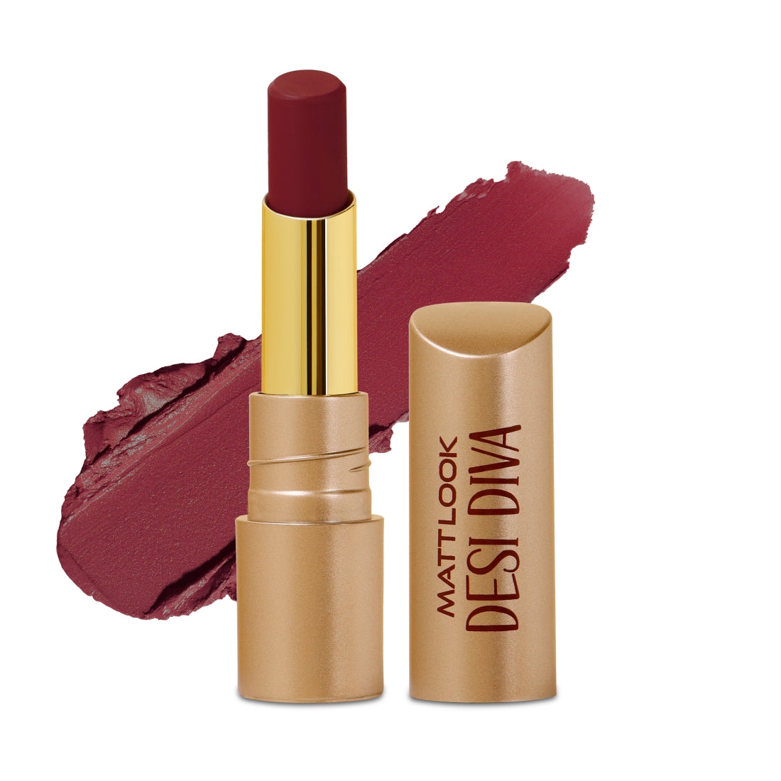 MATT LOOK Desi Diva  HD Lipstick, Hydrating Fromula with Hyaluronic Acid.