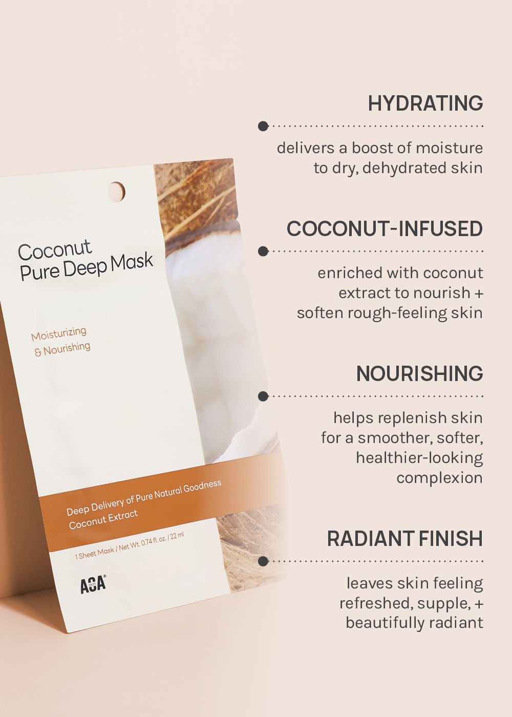 AOA Skin Coconut Pure Deep Sheet Mask