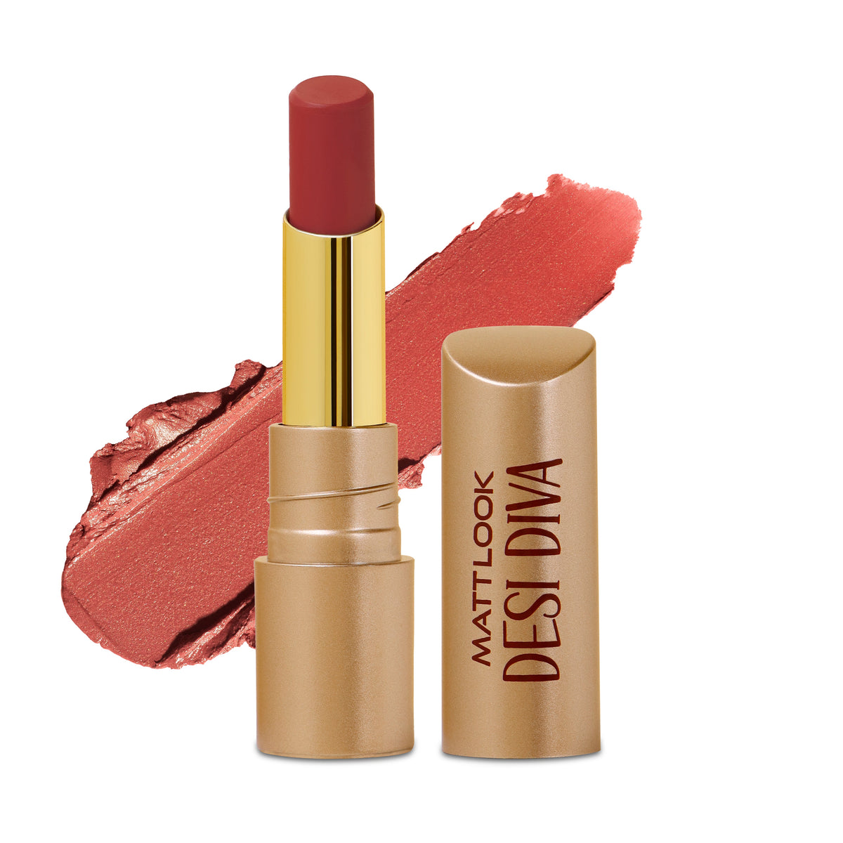 MATT LOOK Desi Diva  HD Lipstick, Hydrating Fromula with Hyaluronic Acid.