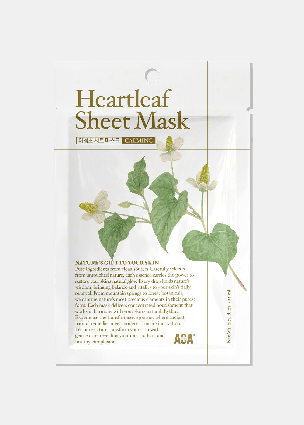 AOA Skin Nature's Gift Heartleaf Sheet Mask