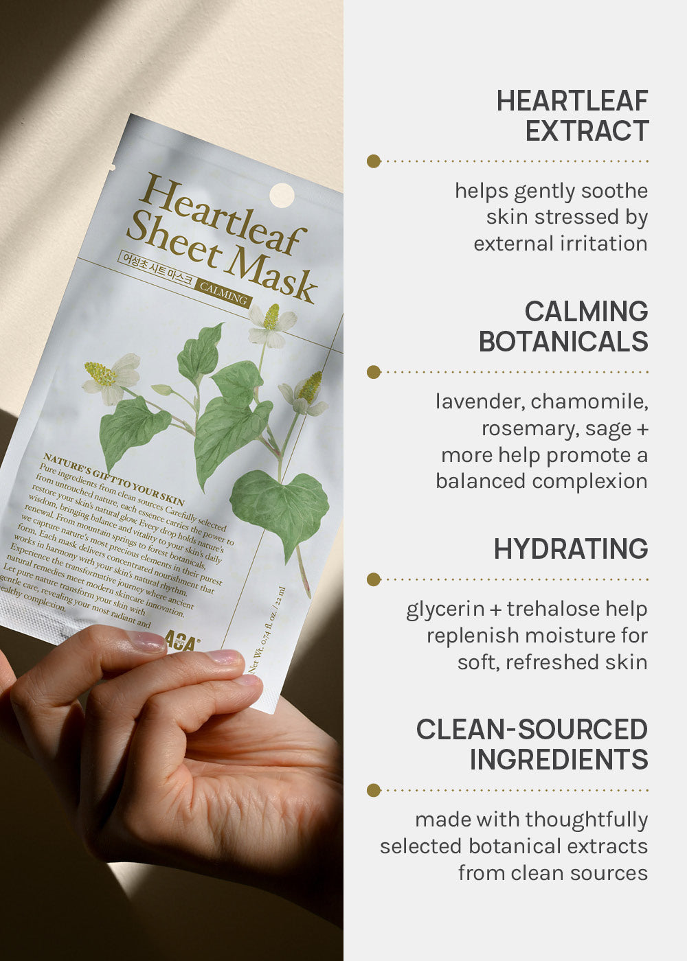 AOA Skin Nature's Gift Heartleaf Sheet Mask