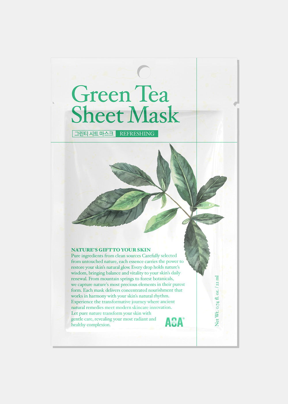 AOA Skin Nature's Gift Green Tea Sheet Mask