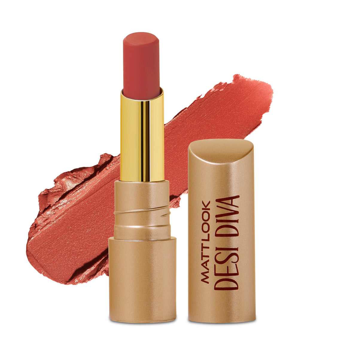 MATT LOOK Desi Diva  HD Lipstick, Hydrating Fromula with Hyaluronic Acid.