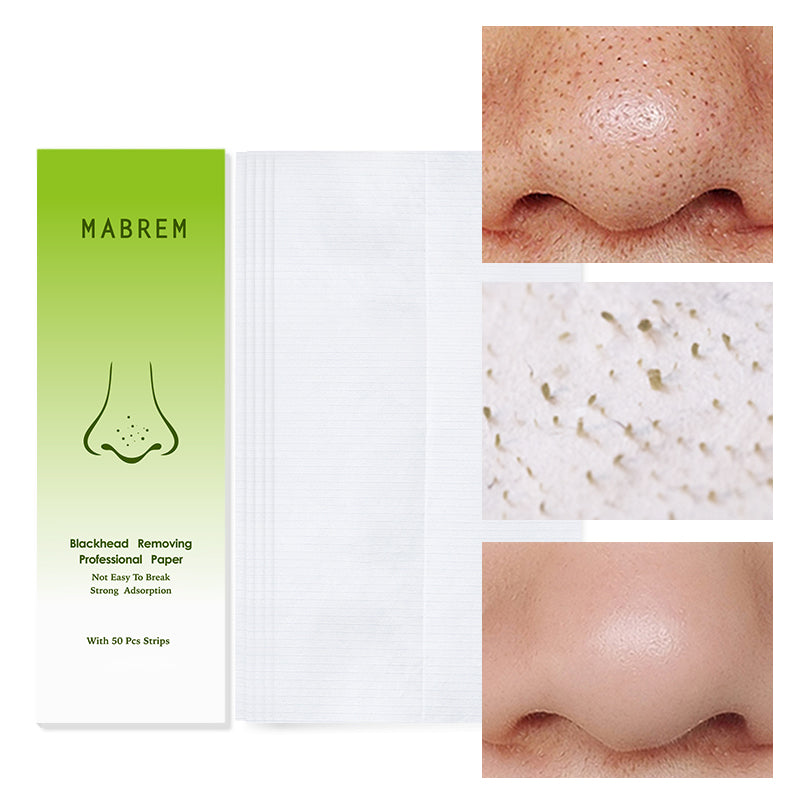 MABREM Blackhead Removal Mask Face Clean Shrink Pores Improve Skin With 50 Sheets of Blackhead Papers