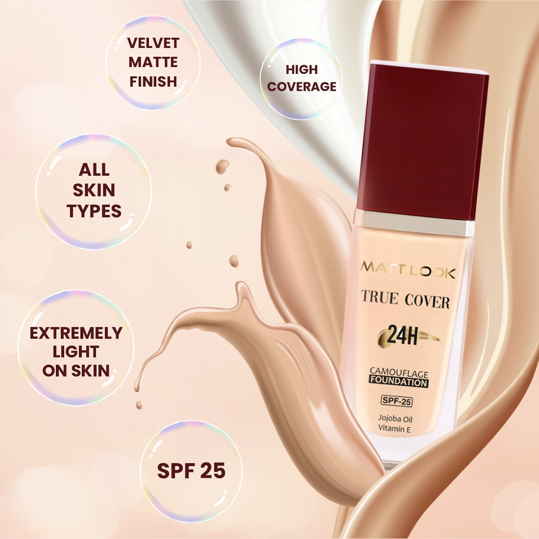 Mattlook True Cover 24H Camouflage Foundation