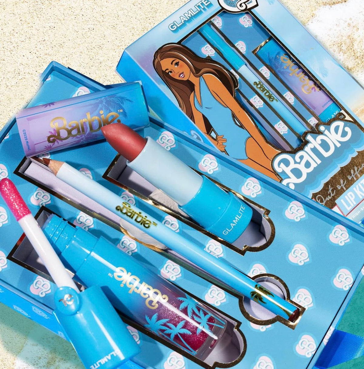 Barbie x Glamlite "Out of Office" Lip Kit