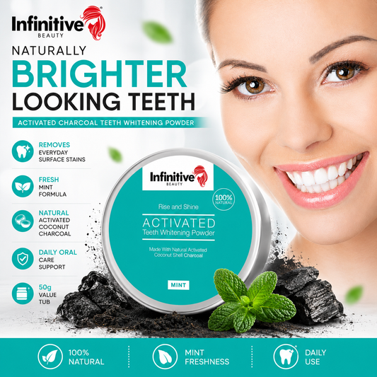 IB Rise & Shine Activated Charcoal Teeth Whitening Powder – 50g