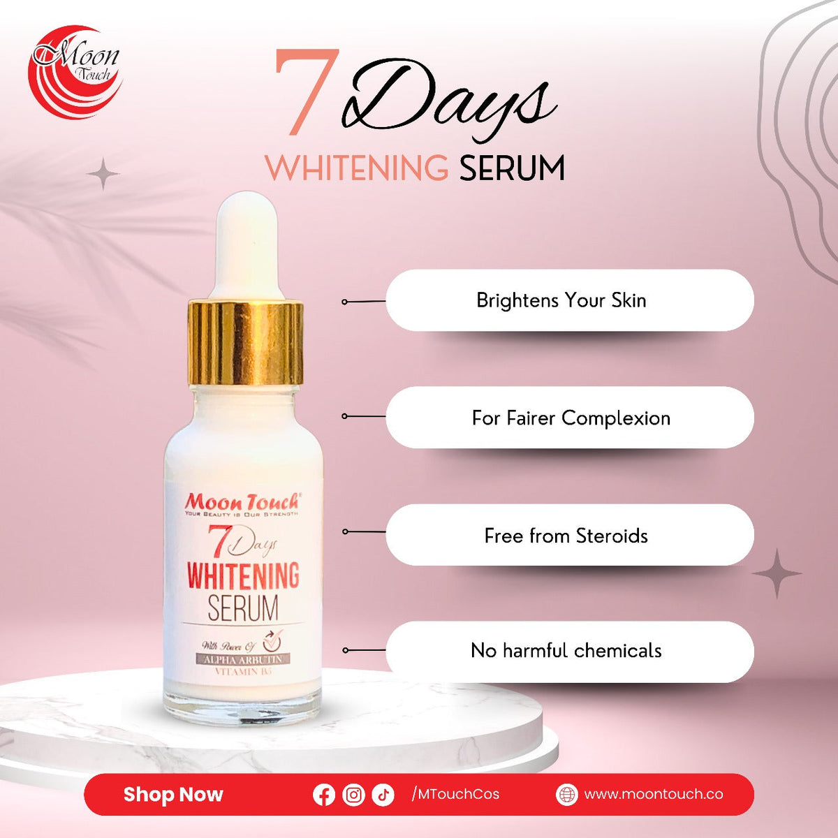 7 Days Whitening Serum (active: Vitamin B5)
