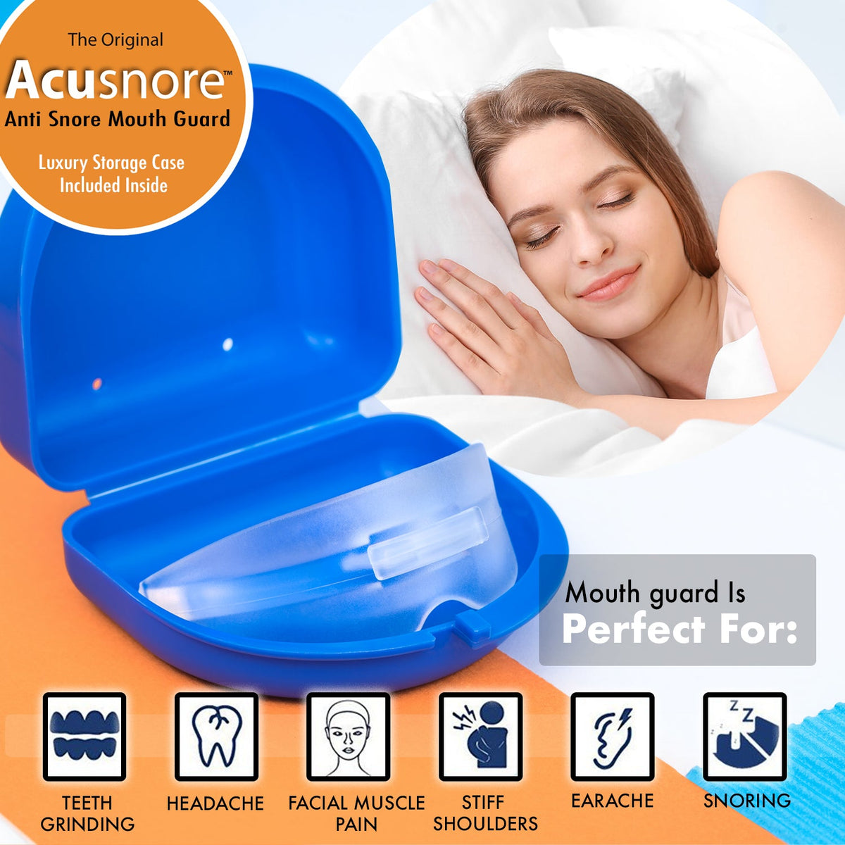 The Acusnore Anti-Snore Mouth Guard & Gum Shield