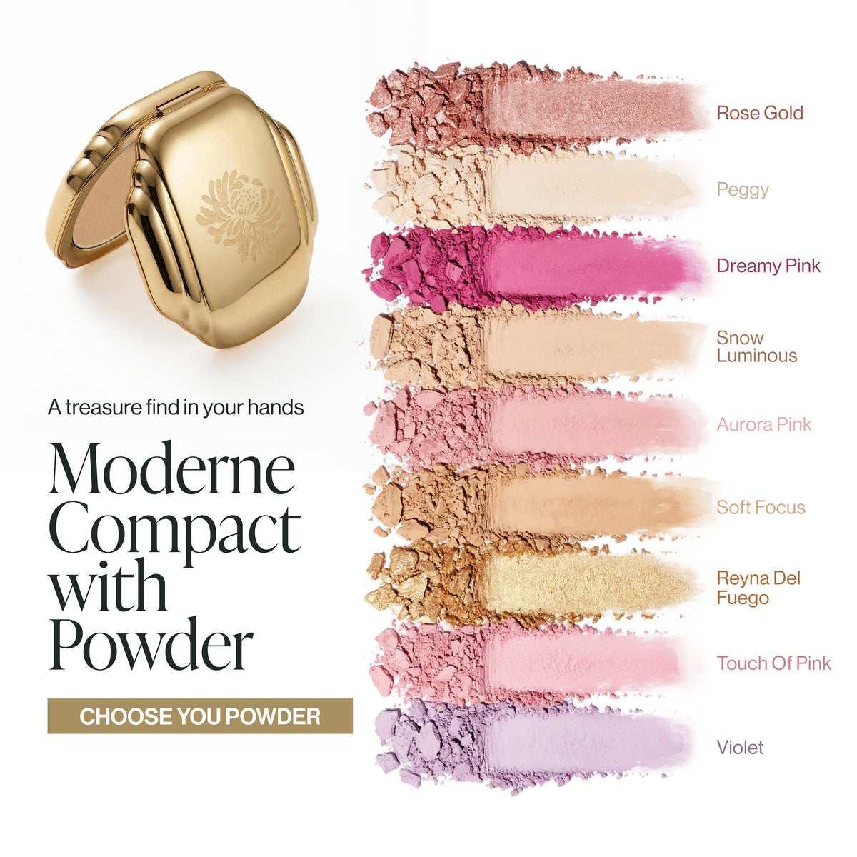 Moderne Powder Compact with Powder