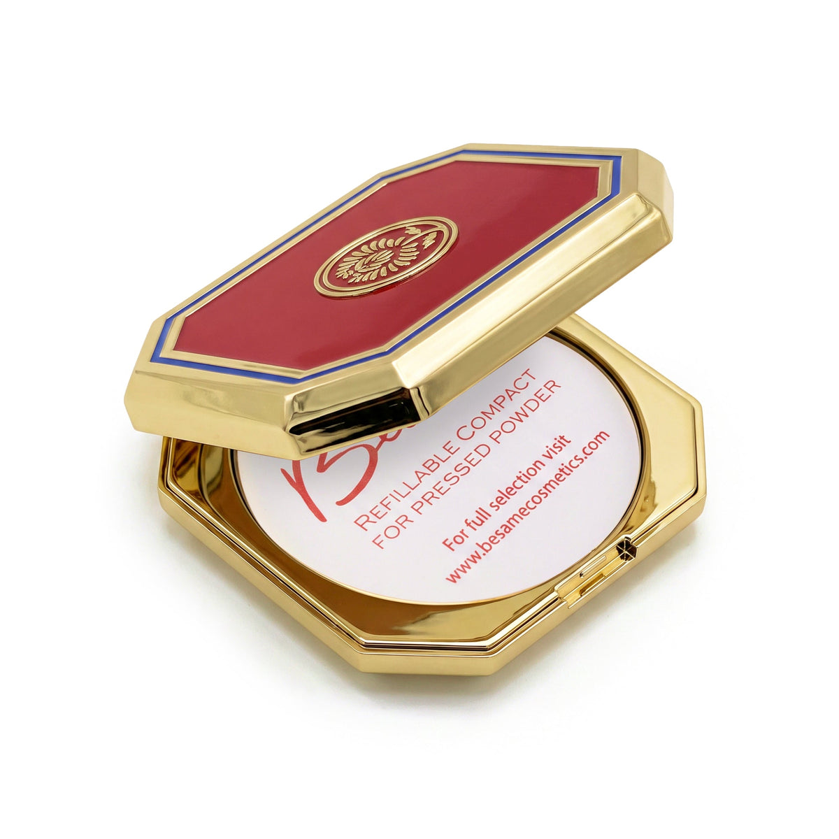 The Optimist Slim Refillable Compact with Powder & Leather Case