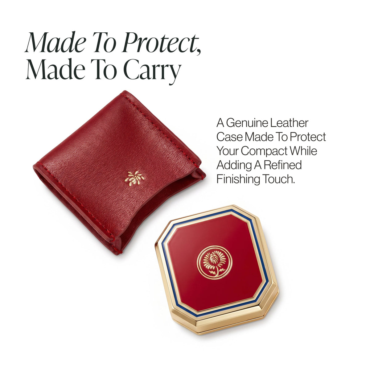 The Optimist Slim Refillable Compact with Powder & Leather Case