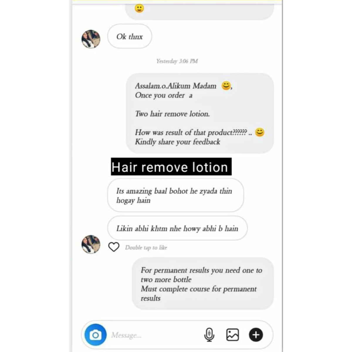 Permanent Hair Removal Lotion + Free Thread (Money Back Guarantee)