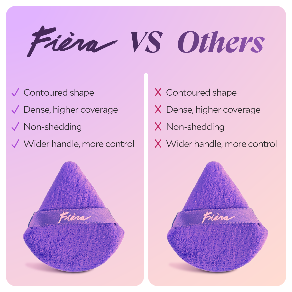 Triangular Velour Powder Puff