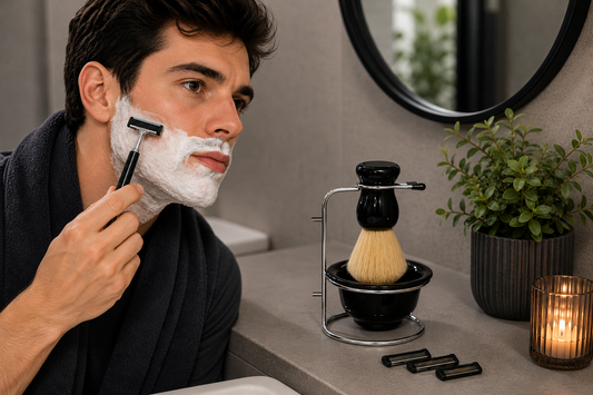 Men's Traditional 8pc Shaving kit In Black