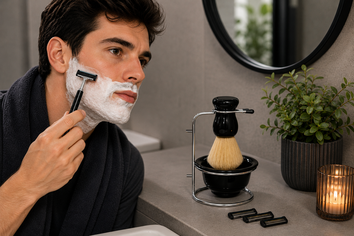 Men's Traditional 8pc Shaving kit In Black