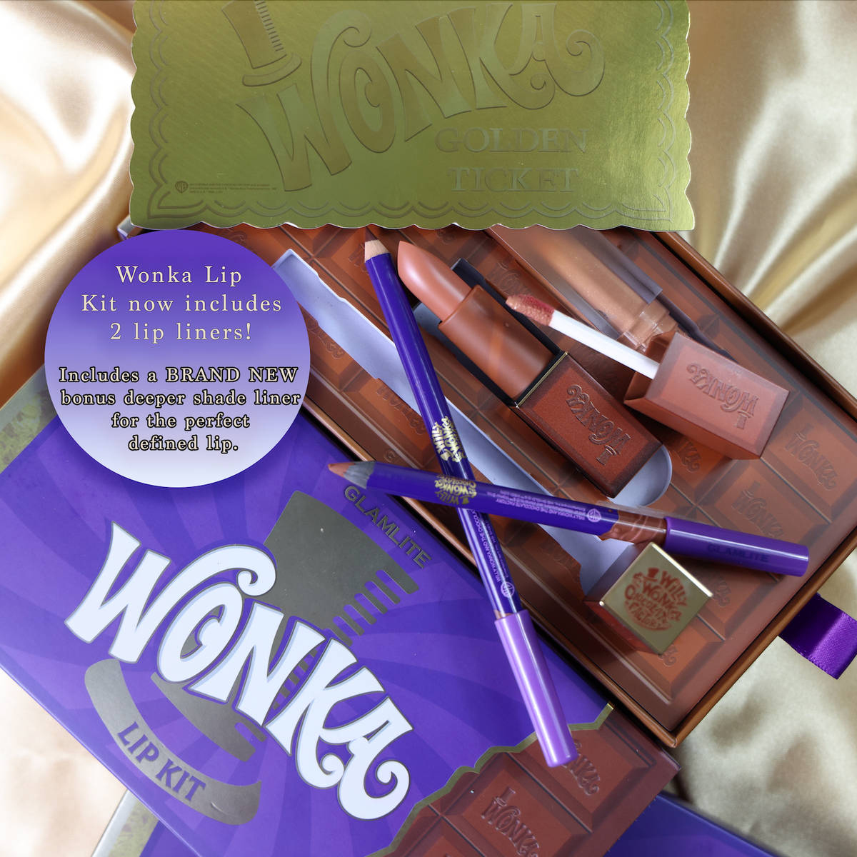 Wonka x Glamlite Lip Kit