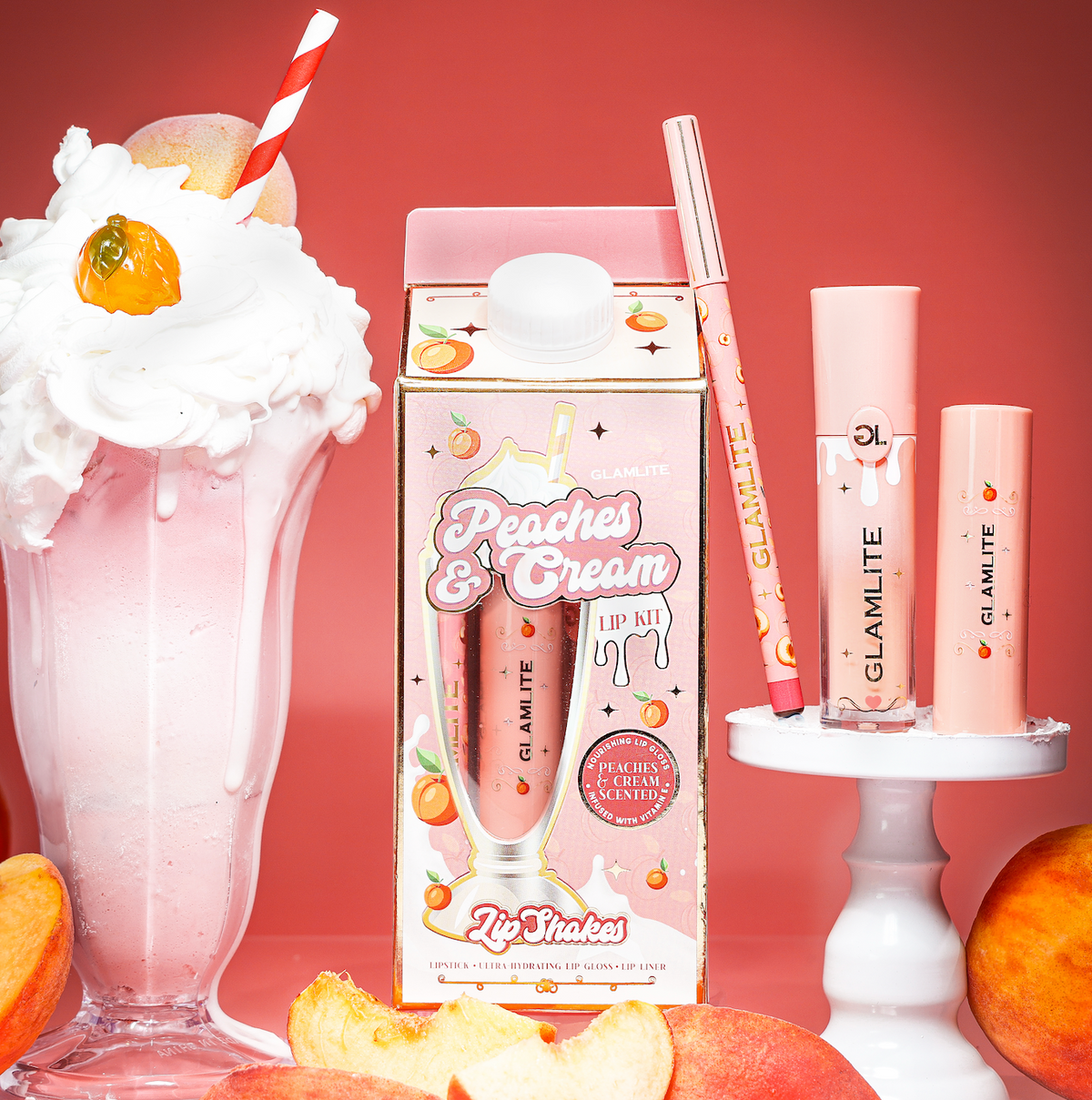 Peaches & Cream Lip Shake Lip Kit