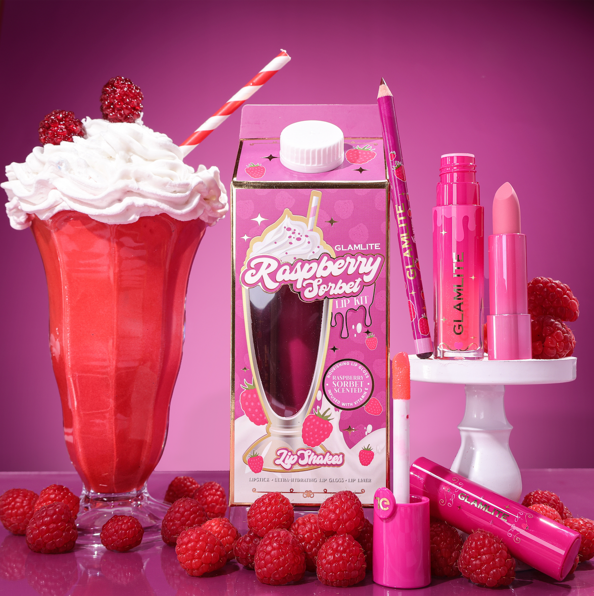 Raspberry Sorbet Lip Shake Lip Kit
