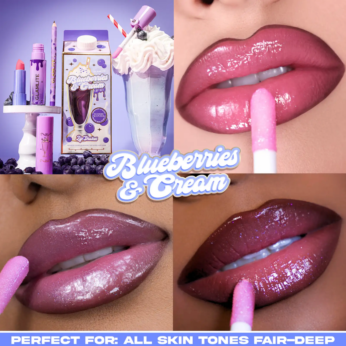 Blueberries & Cream Lip Shake Lip Kit