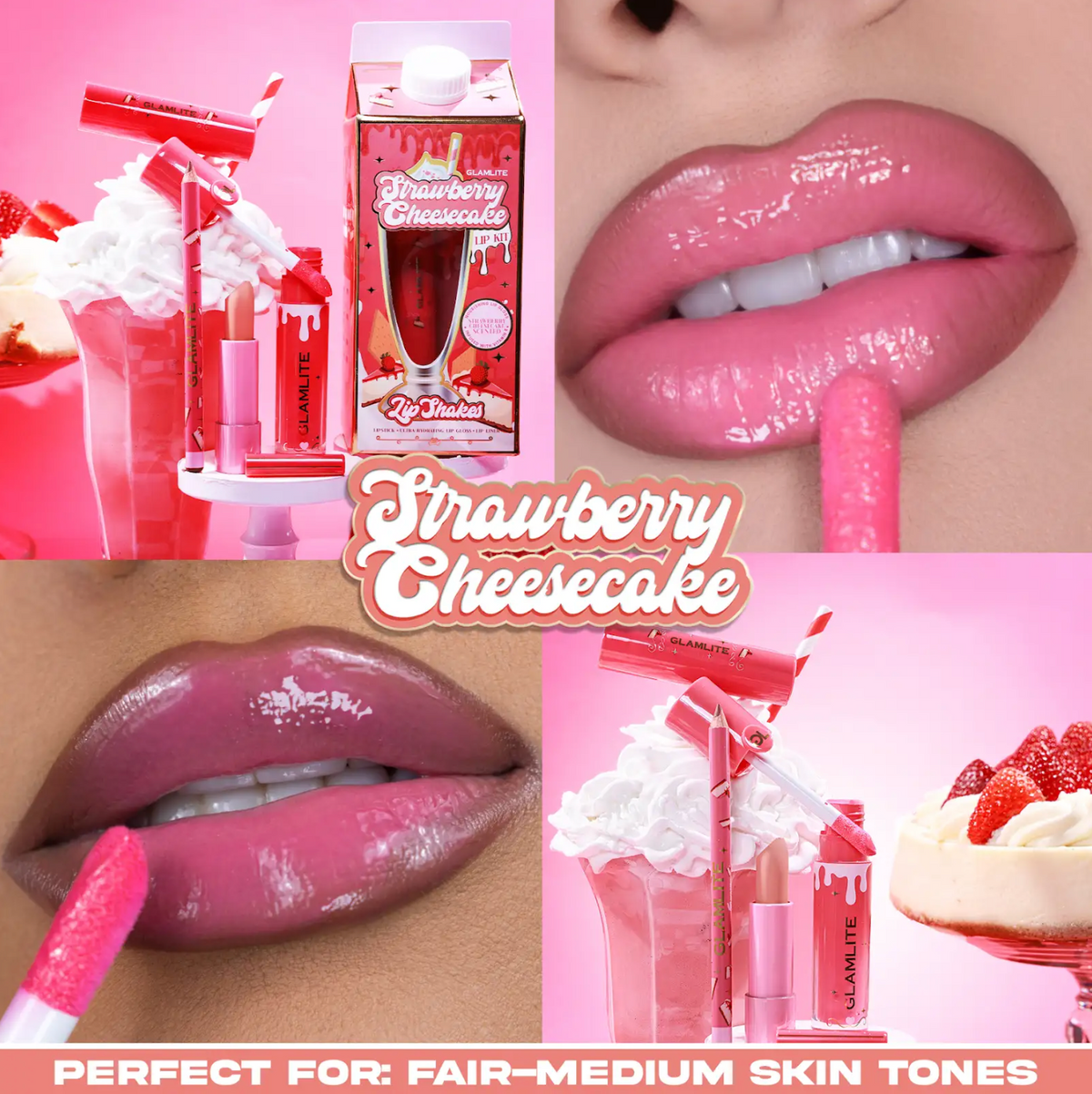 Strawberry Cheesecake Lip Shake Lip Kit