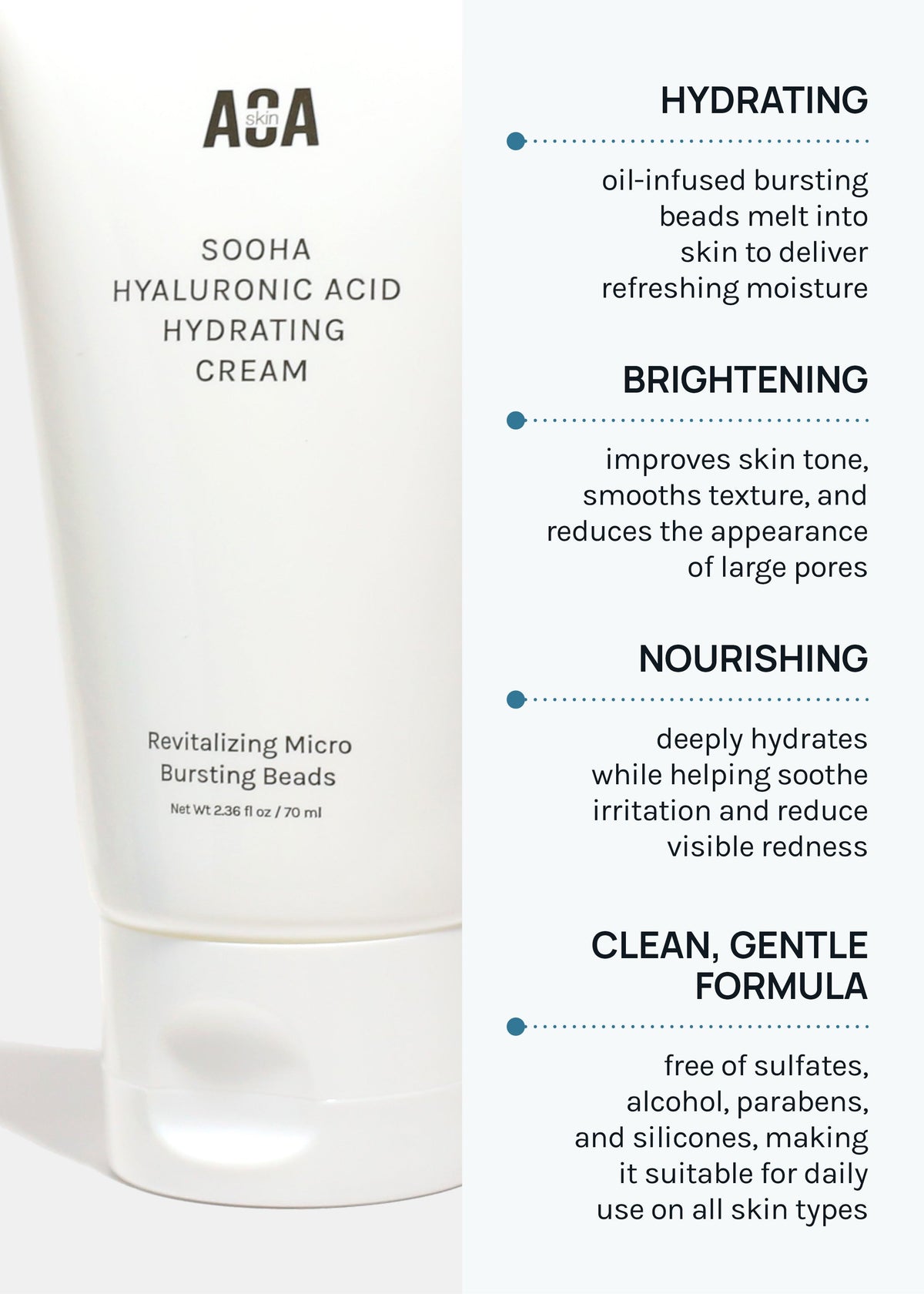 AOA Skin Sooha Hyaluronic Acid Hydrating Cream 70ml